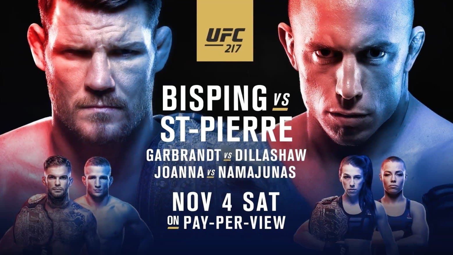 UFC 217: Bisping vs. St-Pierre cover